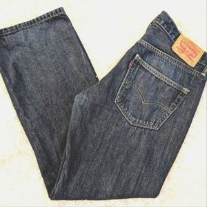 Men's 559 Levi's Blue Denim Jeans W33 L28.5 Relaxed Straight Short